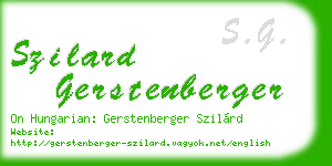 szilard gerstenberger business card